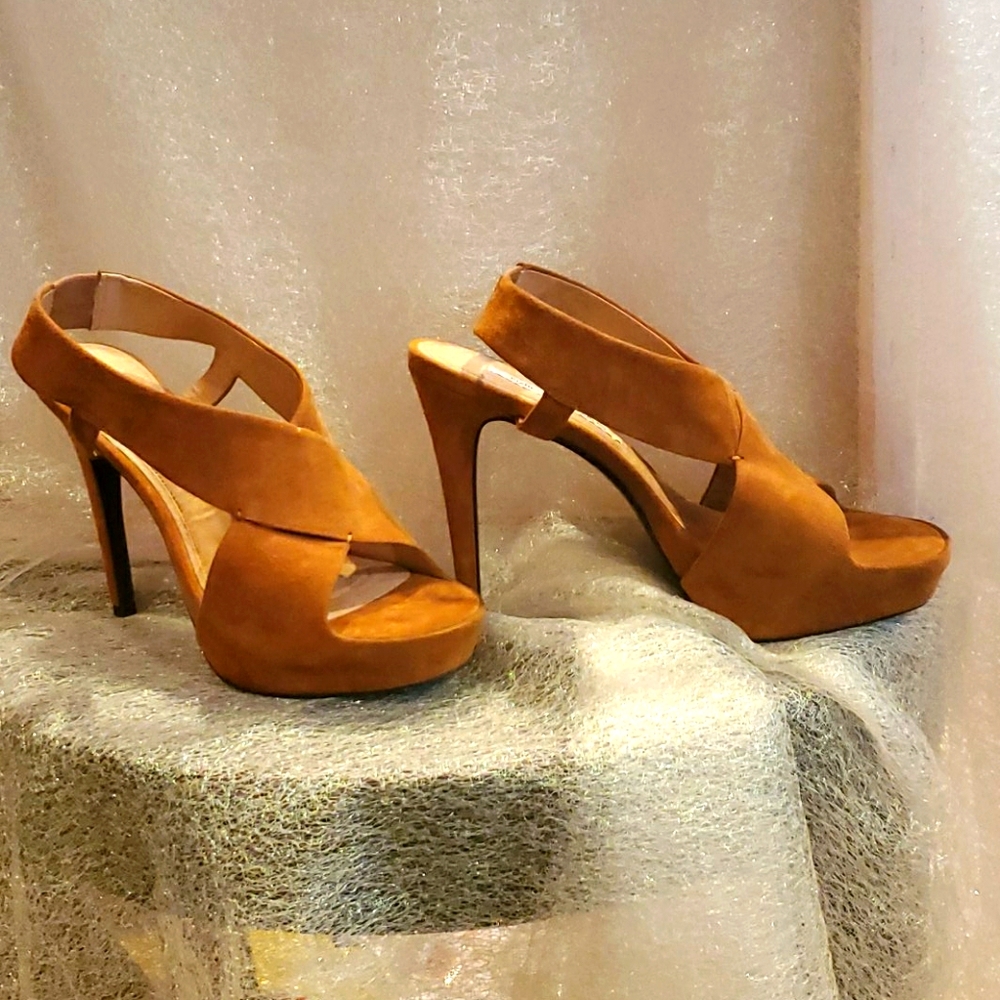Brand-new designer suede high heels